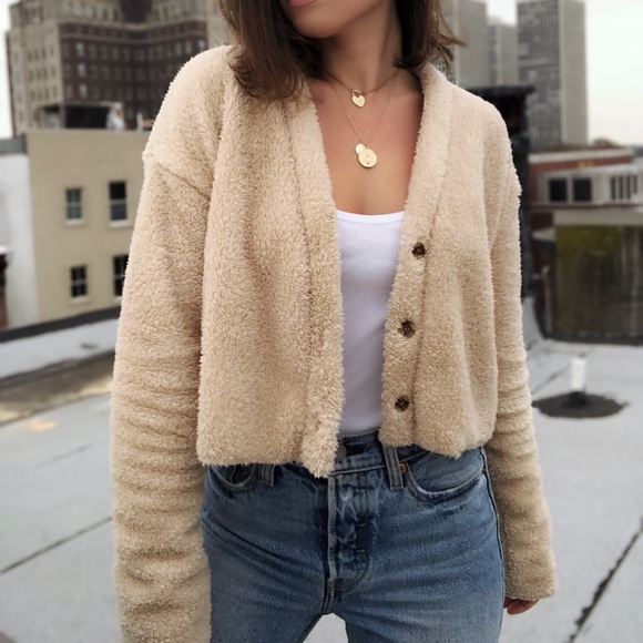 🆕Solange Nude Teddy Cardigan - Picture 6 of 8